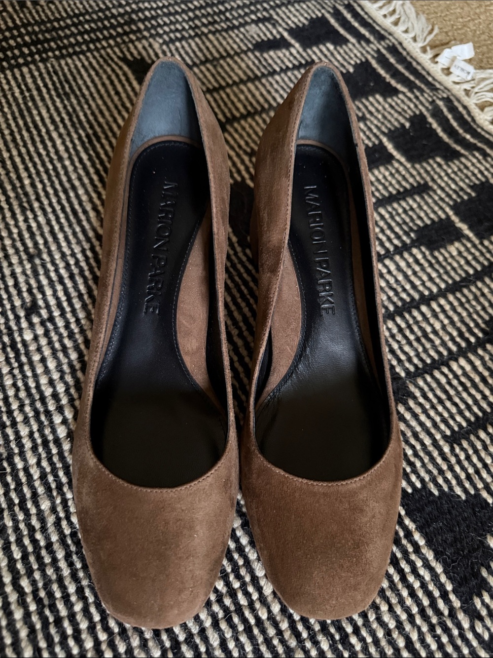 Marion Parke NWOT Brown Suede Women's Pumps SZ 39.5 Rounded Toe